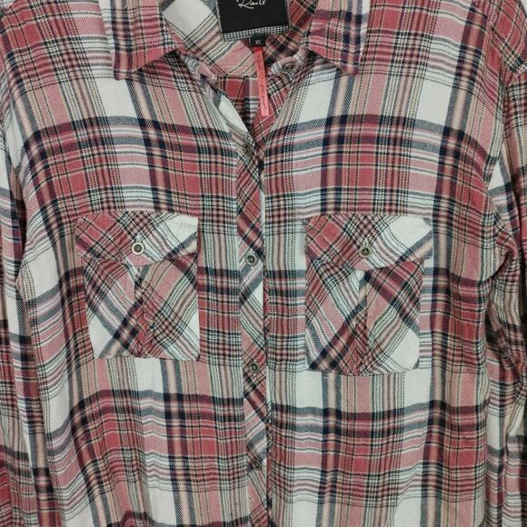 Rails x Free People Draped in Plaid Button-up Shirt Collared Breast Pockets XS. - Picture 4 of 7